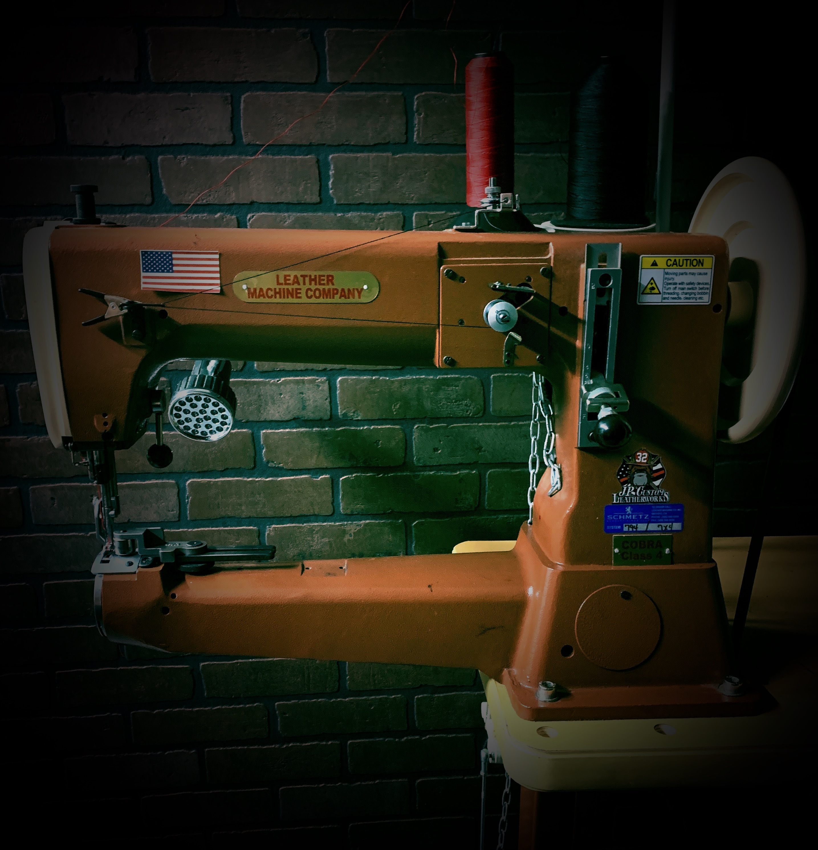 JP Custom Leatherworks stitching machine